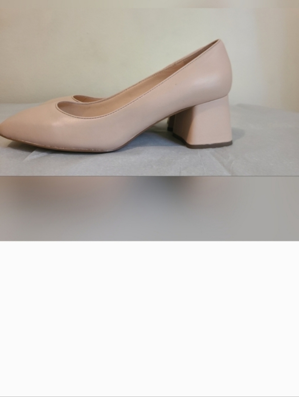 J. Crew Nude Blush Leather Block Heel Pumps - Picture 5 of 15